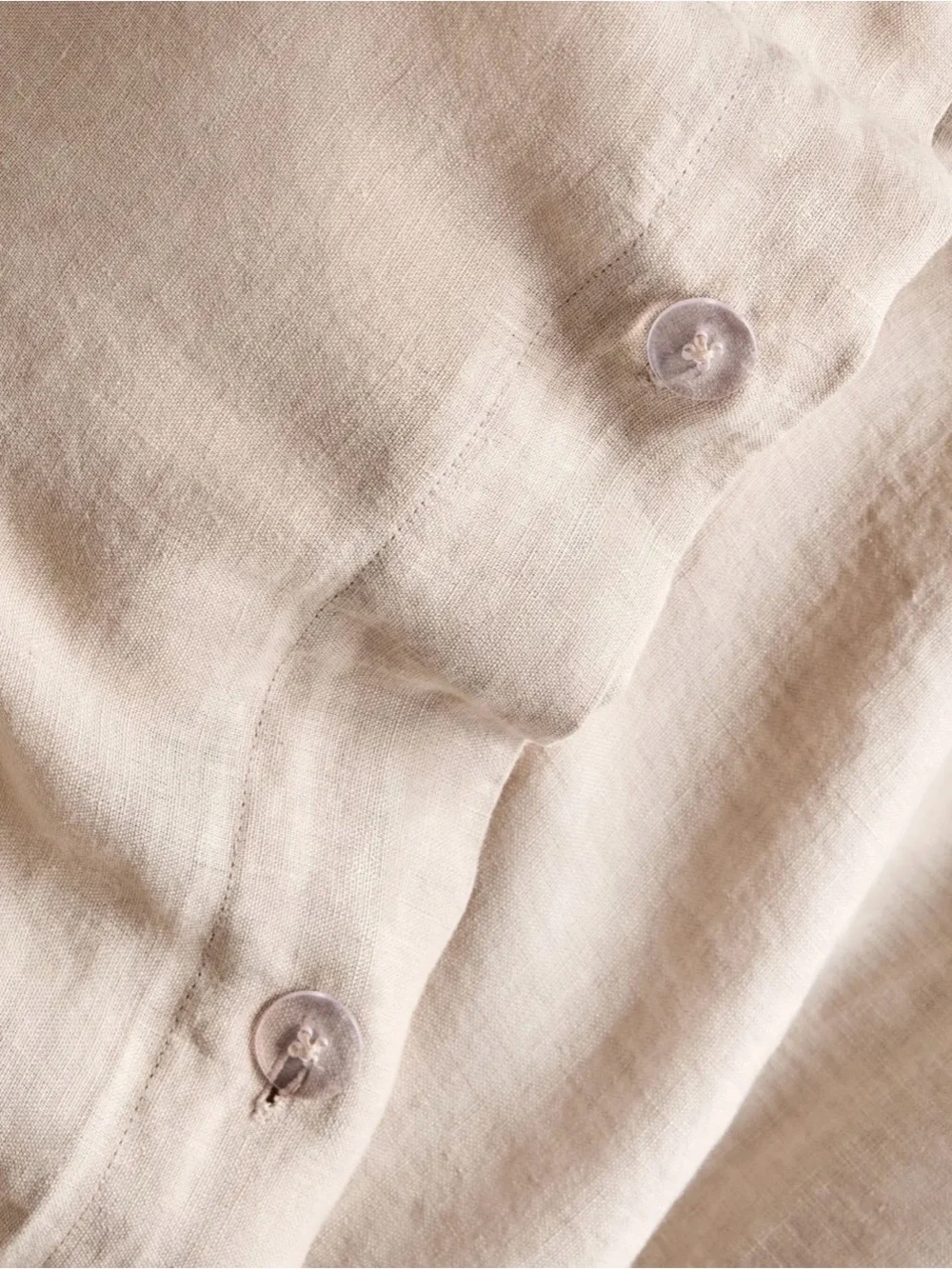 NWT Quince European Linen 3 Piece Duvet Cover Set, King/Cal king (Toffee)